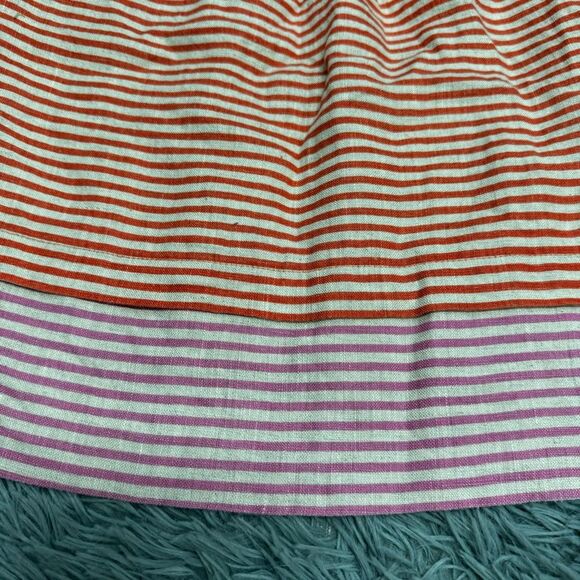 LOFT Striped 100% Linen Skirt Size 4 - Picture 3 of 10